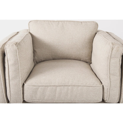 Brooks Upholstered Chair by Mercana in navy. Made from wood in a modern style.