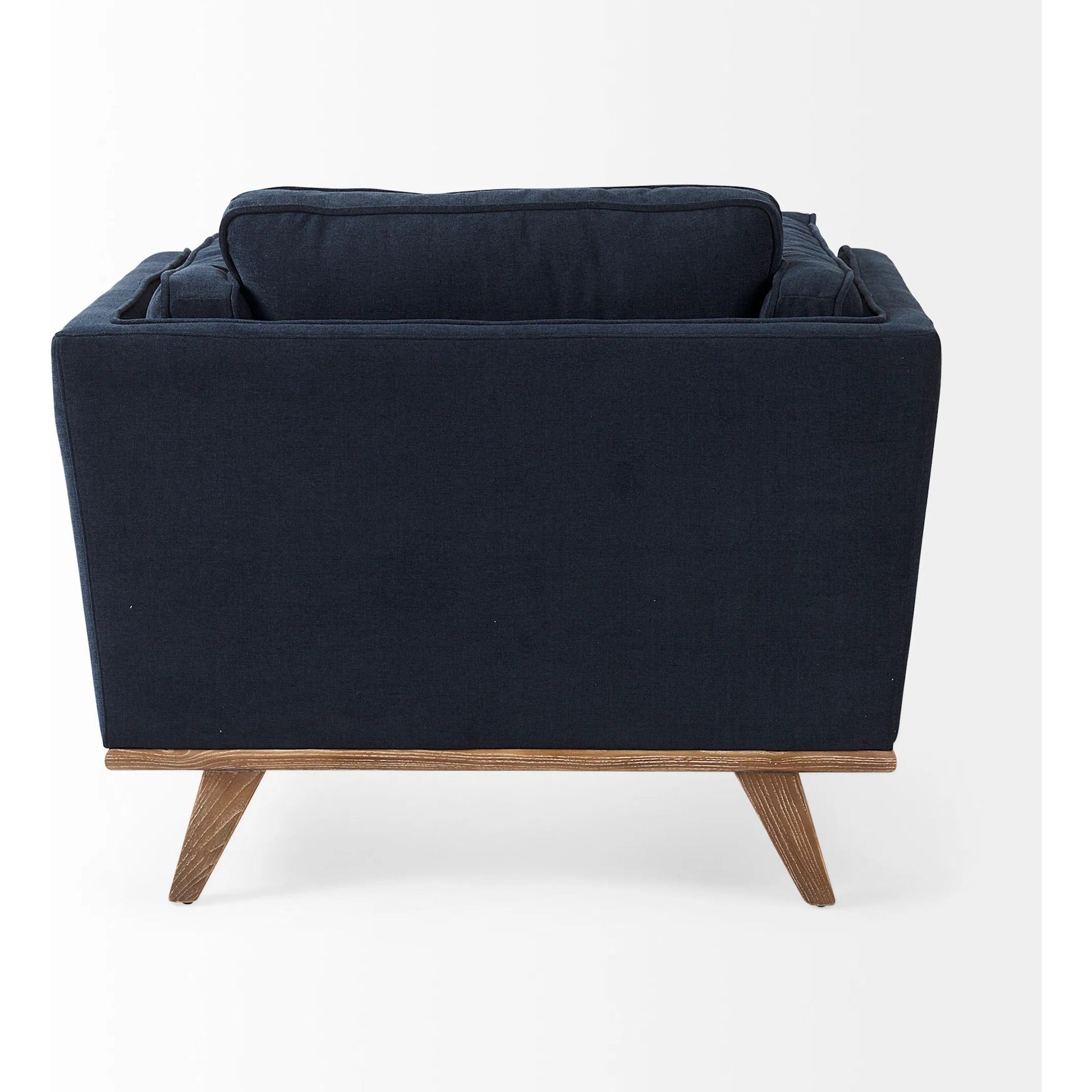 Brooks Upholstered Chair by Mercana in navy. Made from wood in a modern style.