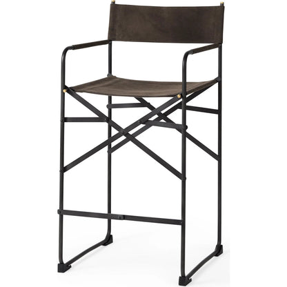 Direttore Counter Stool by Mercana in brown. Made from metal in a unique style.