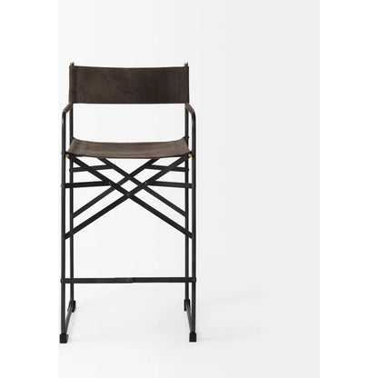 Direttore Counter Stool by Mercana in brown. Made from metal in a unique style.