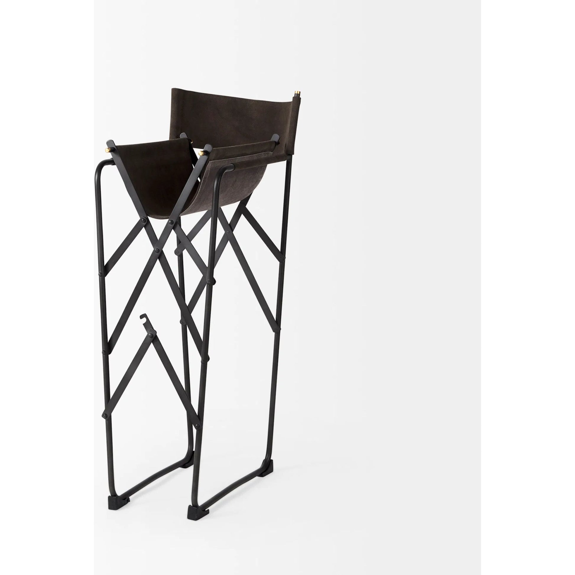 Direttore Counter Stool by Mercana in brown. Made from metal in a unique style.
