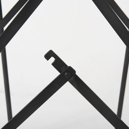 Direttore Leather Counter Stool by Mercana in black. Made from metal in a unique style.