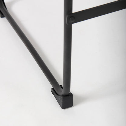 Direttore Leather Counter Stool by Mercana in black. Made from metal in a unique style.