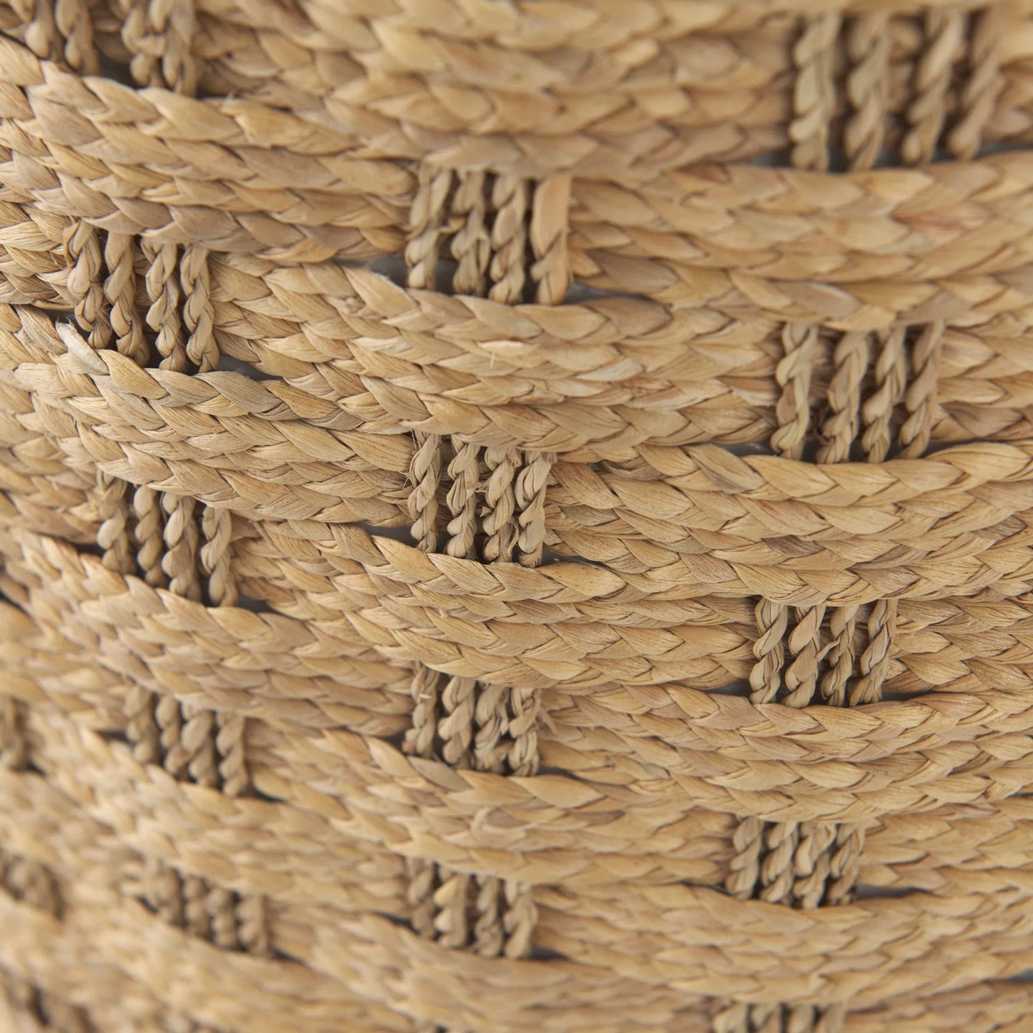 010 SI-2369619 | Closeup | Michelle Pouf by Mercana in brown. Made from seagrass in a rustic style.
