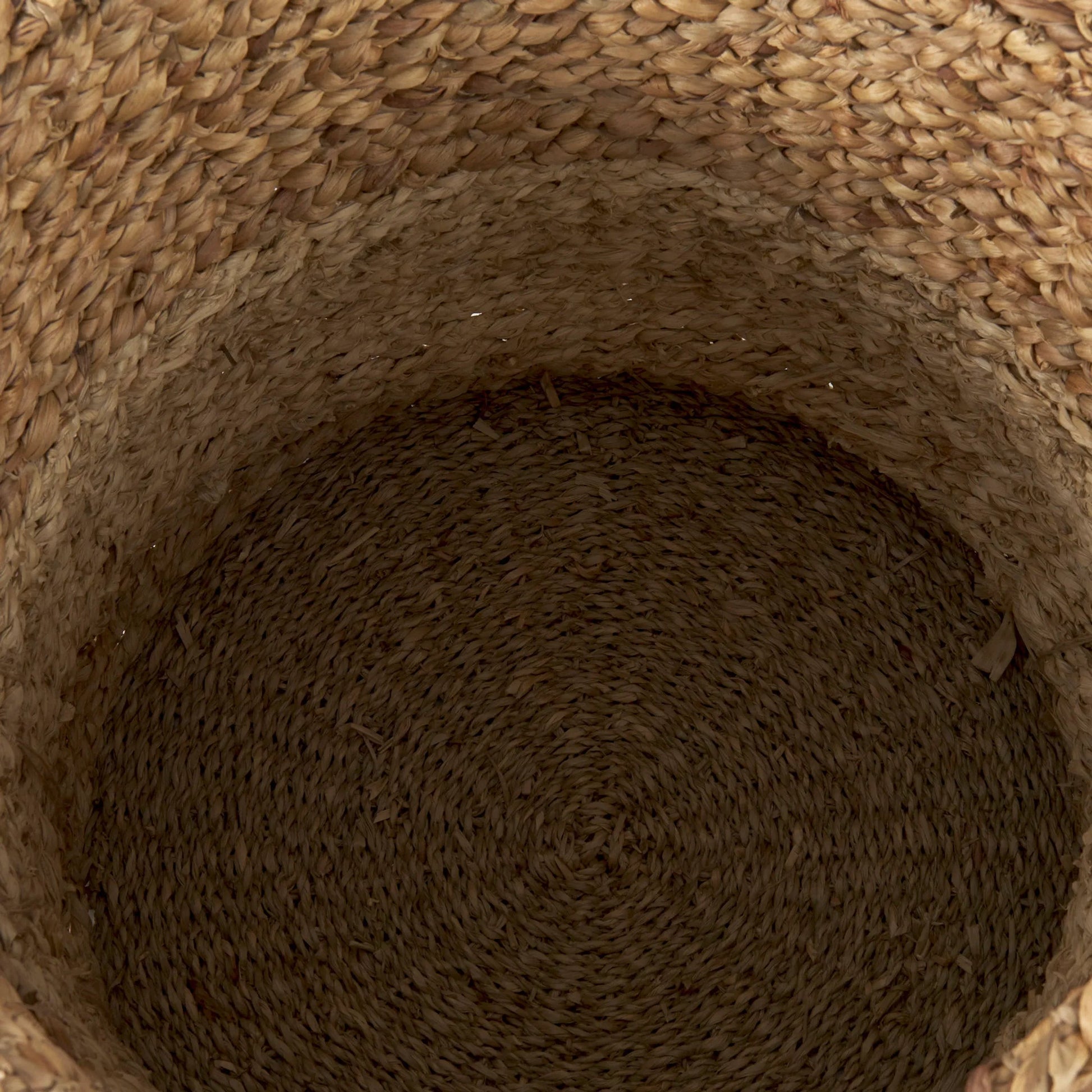 Morocco Two Tone Cornhusk Round Basket by Mercana in brown. Made from unique in a rustic style.