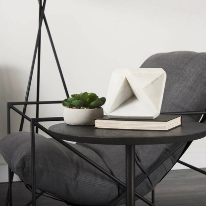 Sophia Object by Mercana in white. Made from marble in a unique style.