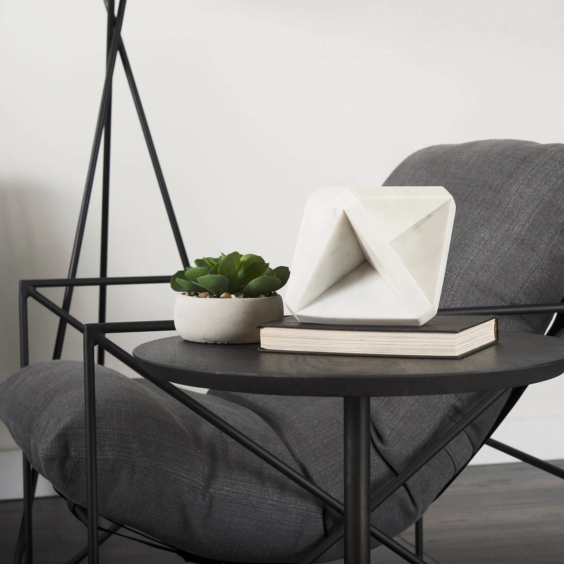 Sophia Object by Mercana in white. Made from marble in a unique style.