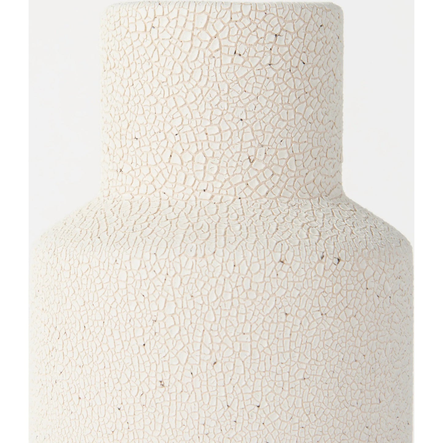 011 SI-2369549 | Closeup | Salar Gourd Crackled Vase by Mercana in cream. Made from ceramic in a modern style.