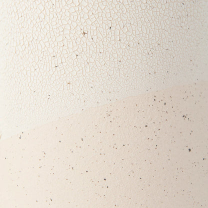 Salar Gourd Crackled Vase by Mercana in cream. Made from ceramic in a modern style.
