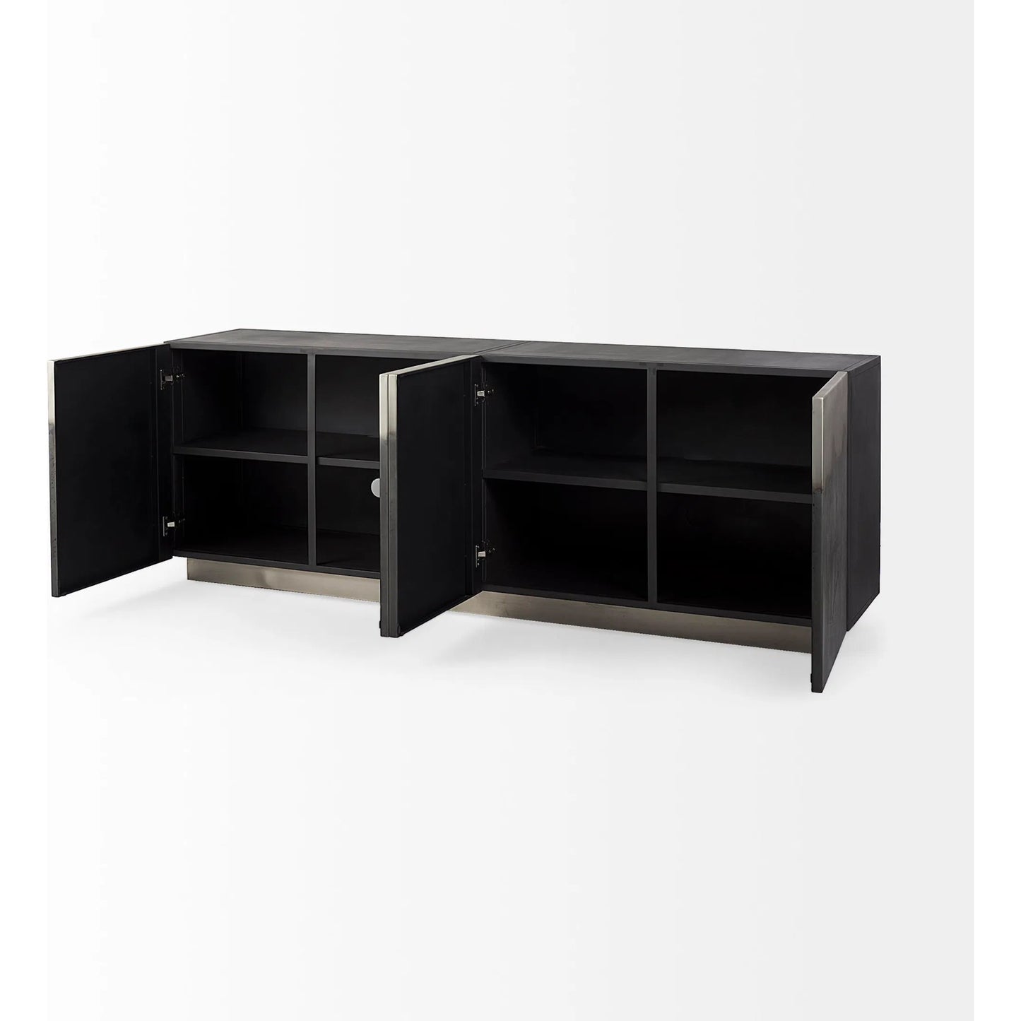 018 SI-2369488 | Additional Silo | Roxdale Sideboard by Mercana in black, gray. Made from iron in a modern style.