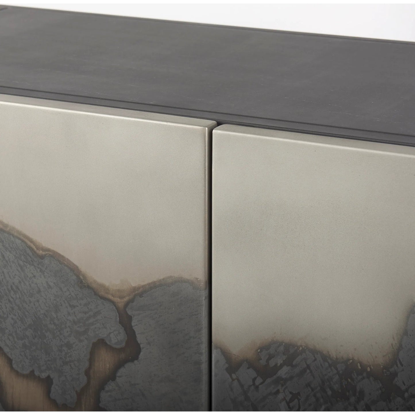 019 SI-2369488 | Closeup | Roxdale Sideboard by Mercana in black, gray. Made from iron in a modern style.