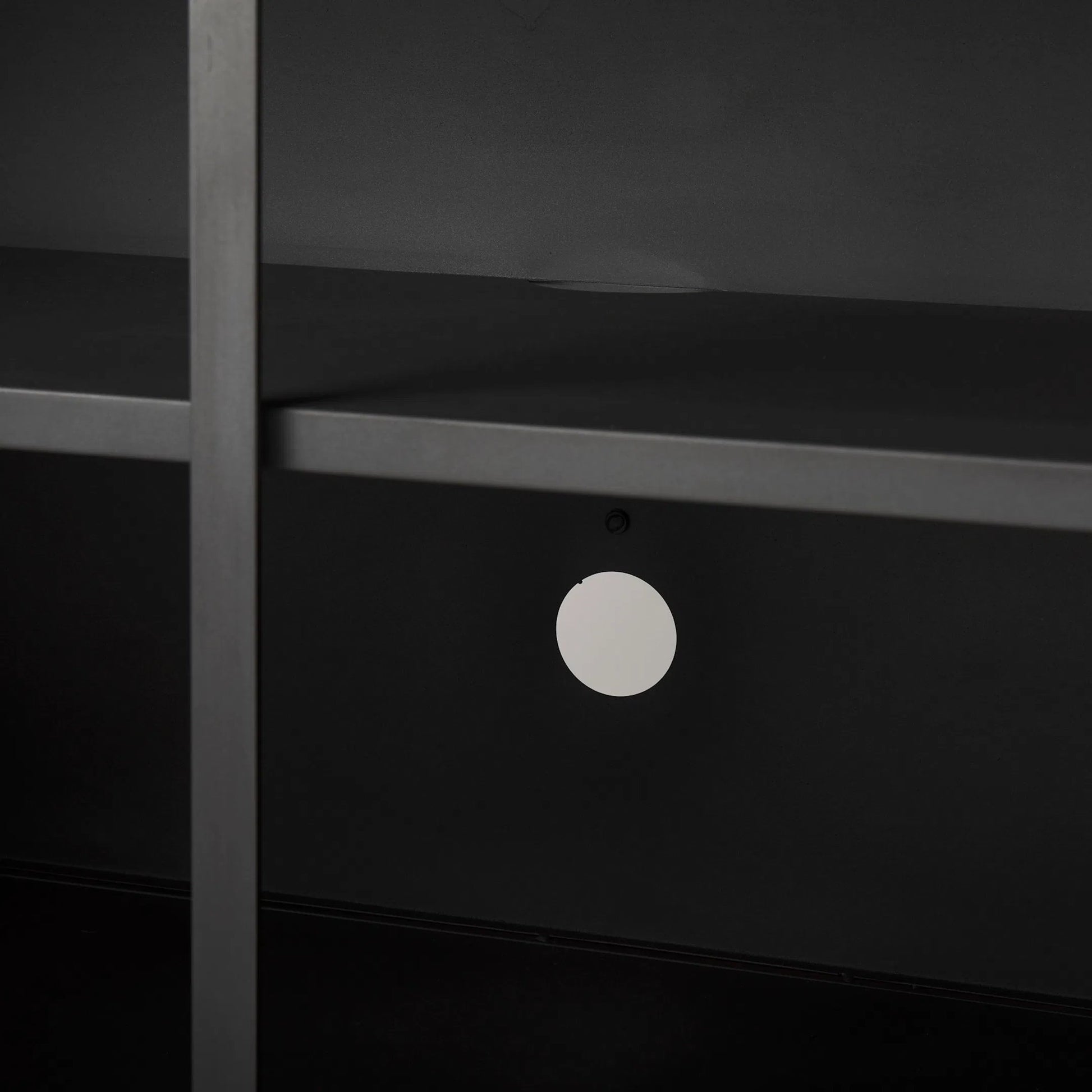 Roxdale Sideboard by Mercana in black, gray. Made from iron in a unique style.