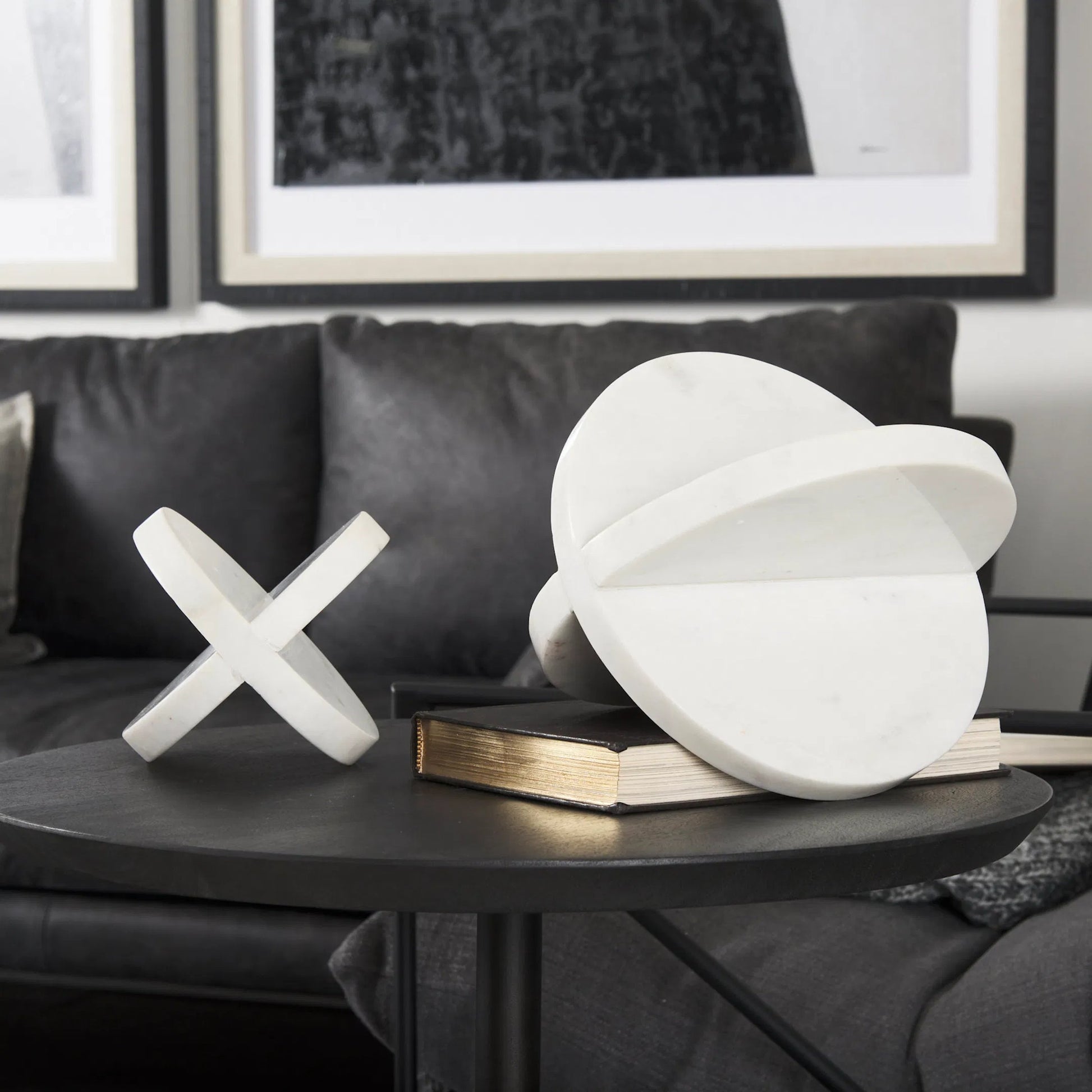 Sophia Ornament by Mercana in white. Made from marble in a unique style.