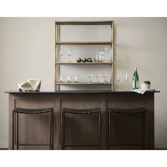 Clarissa Leather Seat Bar/Counter Stool by Mercana. Made from unique in a unique style.