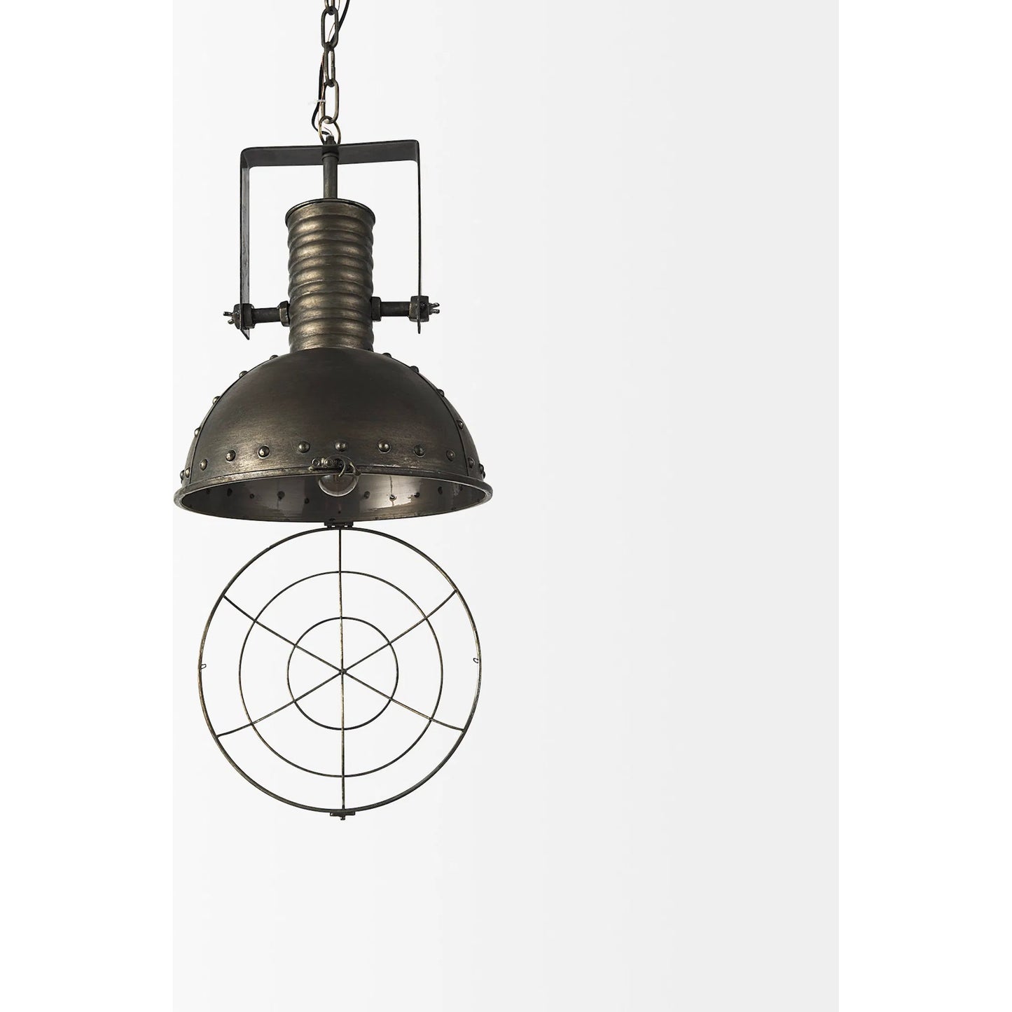 006 S-224945 | Closeup | Zaio Pendant Light by Mercana in gray. Made from unique in a modern style.