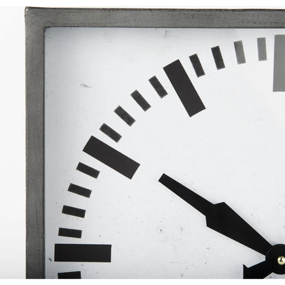 Felix Square Table Clock by Mercana in white, black. Made from metal in a modern style.