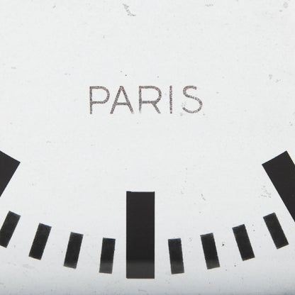 Felix Square Table Clock by Mercana in white, black. Made from metal in a modern style.