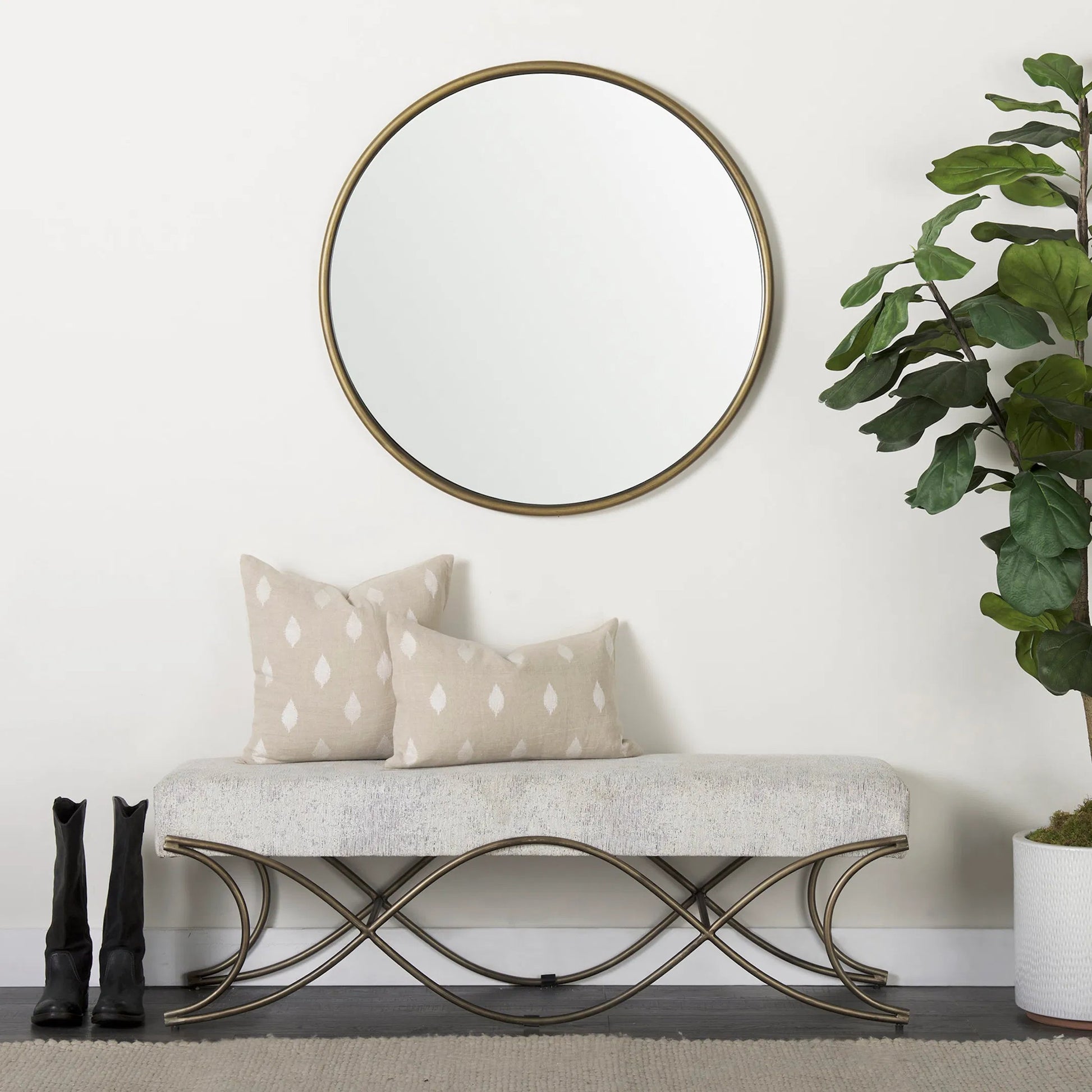 Ayla Bench by Mercana. Made from metal in a modern style.