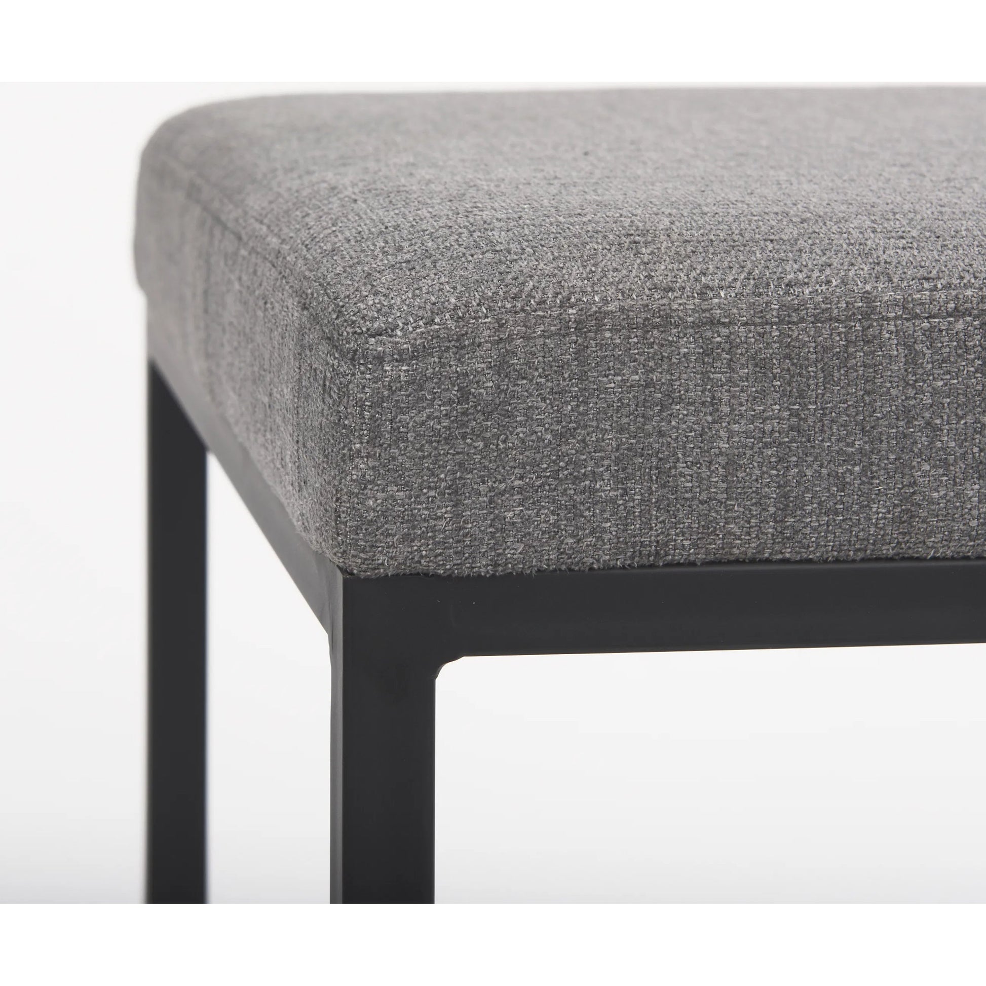 Frodo Counter Stool by Mercana in gray. Made from fabric in a unique style.
