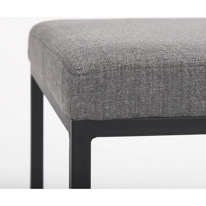Frodo Counter Stool by Mercana in gray. Made from fabric in a unique style.