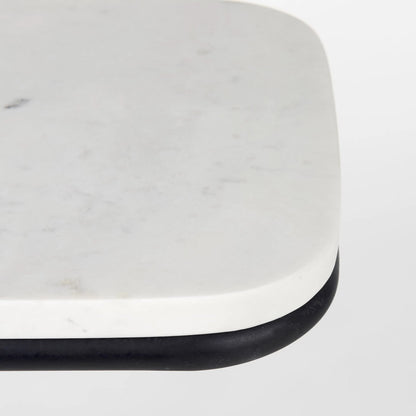 Kyra Side Table by Mercana in black. Made from metal in a unique style.