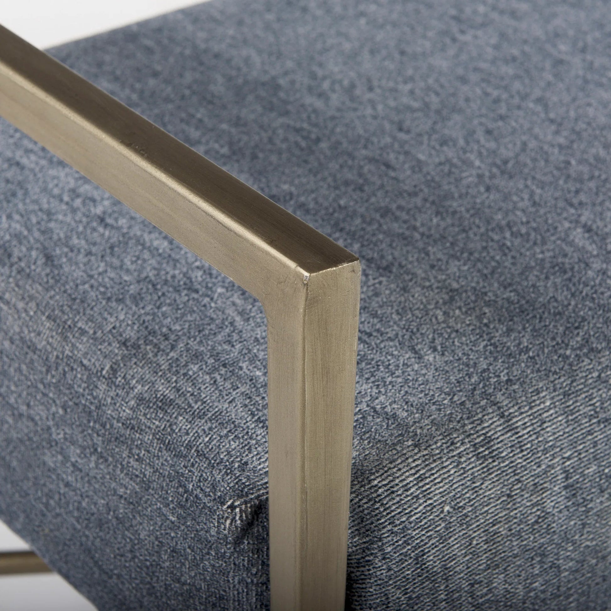 Charlotte Bench by Mercana in gray. Made from metal in a unique style.