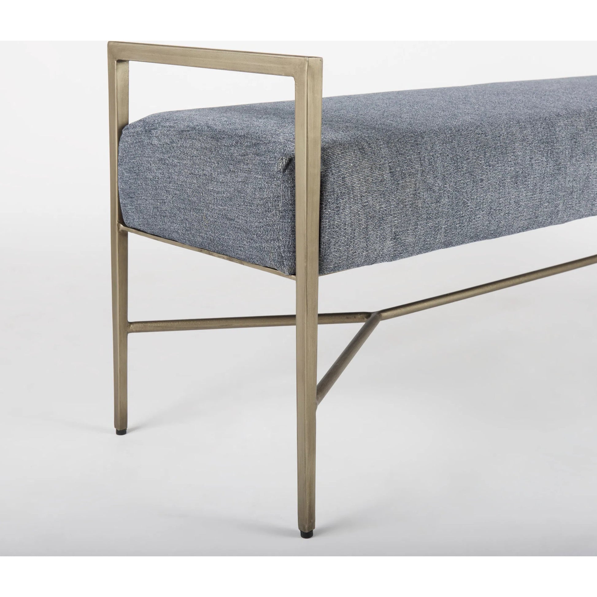 Charlotte Bench by Mercana in gray. Made from metal in a unique style.