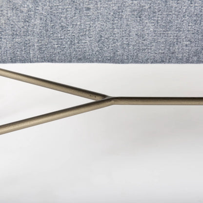 Charlotte Bench by Mercana in gray. Made from metal in a unique style.