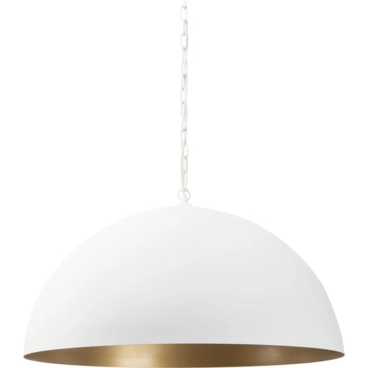 Juniper Pendant Light by Mercana in white, gold. Made from metal in a modern style.