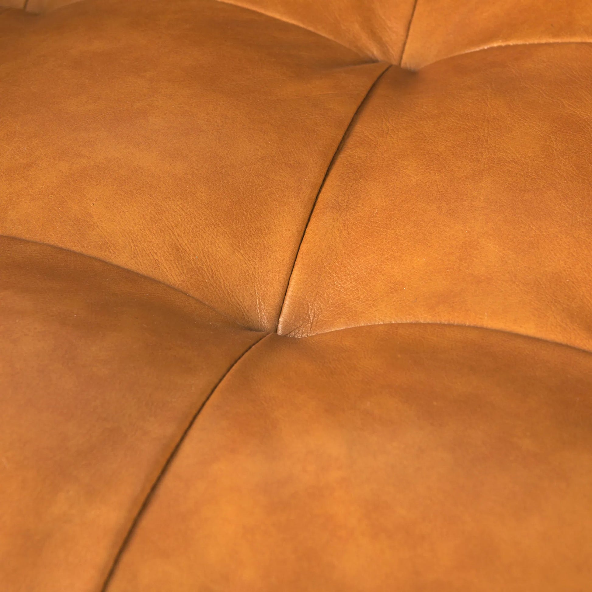 Svend Loveseat by Mercana in tan. Made from genuine leather in a unique style.