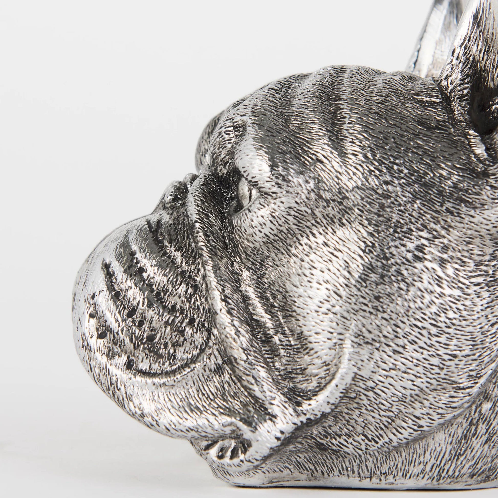 Bruno American Bulldog Bookends Set of Two by Mercana in silver. Made from unique in a eclectic & global style.