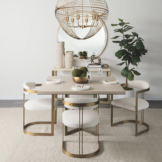 Chiron Chandelier by Mercana in antiqued gold. Made from iron in a transitional style.