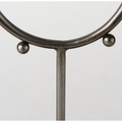 Elio Studded Hoop Object by Mercana in gunmetal. Made from metal in a modern style.