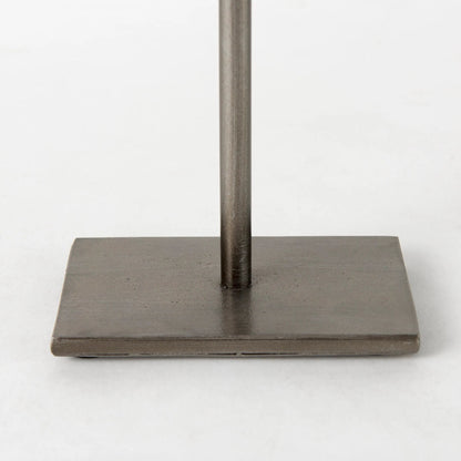 Elio Studded Hoop Object by Mercana in gunmetal. Made from metal in a modern style.