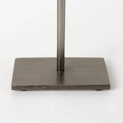 Elio Studded Hoop Object by Mercana in gunmetal. Made from metal in a modern style.