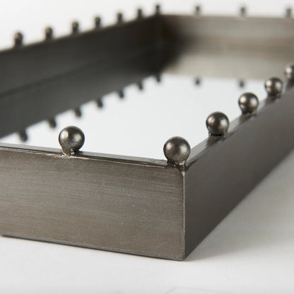 Elio Tray by Mercana in gunmetal. Made from metal in a modern style.