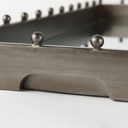 Elio Tray by Mercana in gunmetal. Made from metal in a modern style.