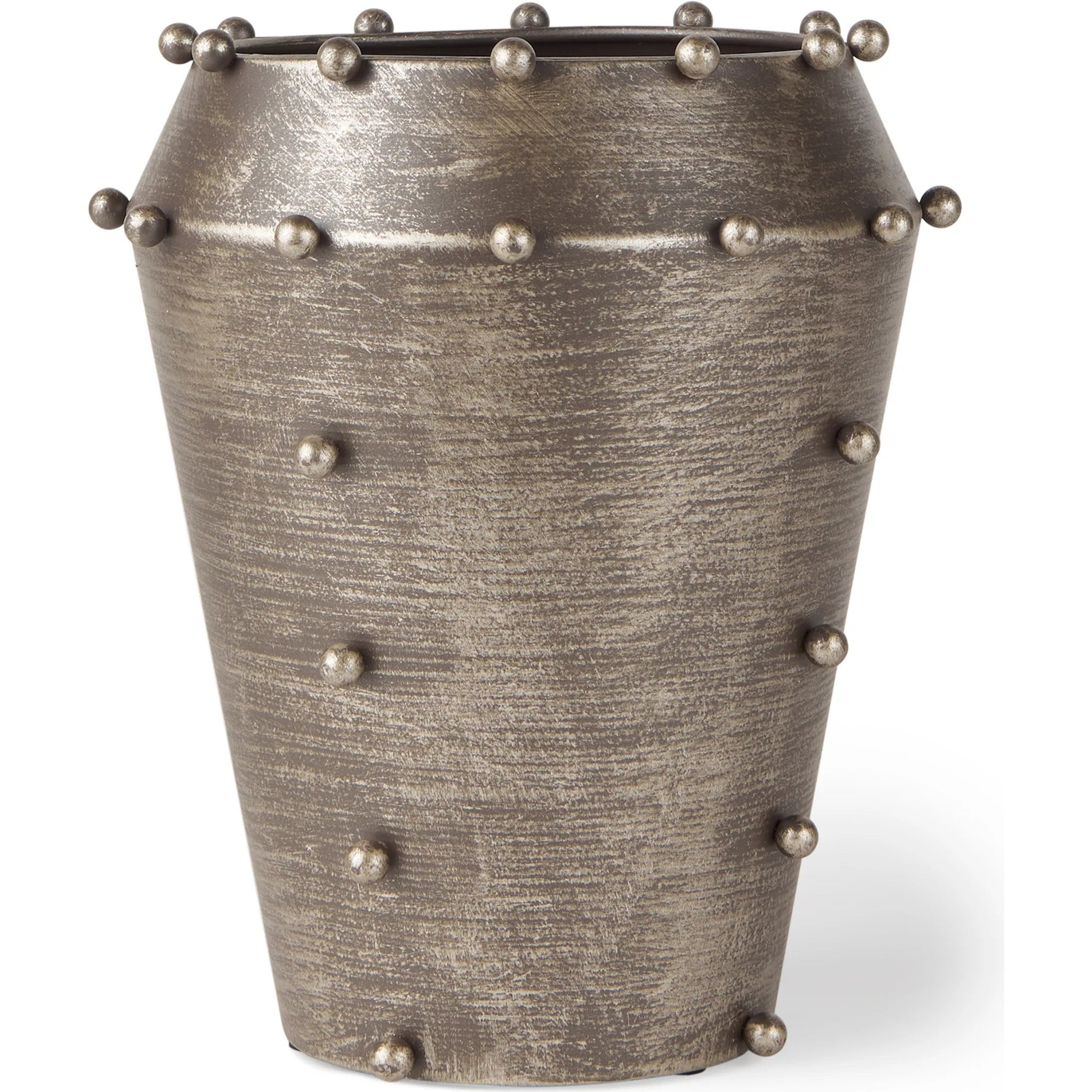 Elio Vase by Mercana in champagne. Made from metal in a modern style.