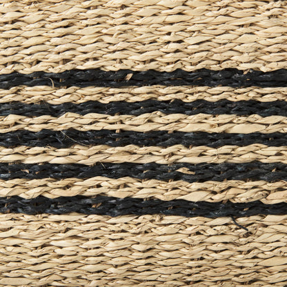 Cullen Grey Twisted Square Basket by Mercana in gray. Made from seagrass in a rustic style.