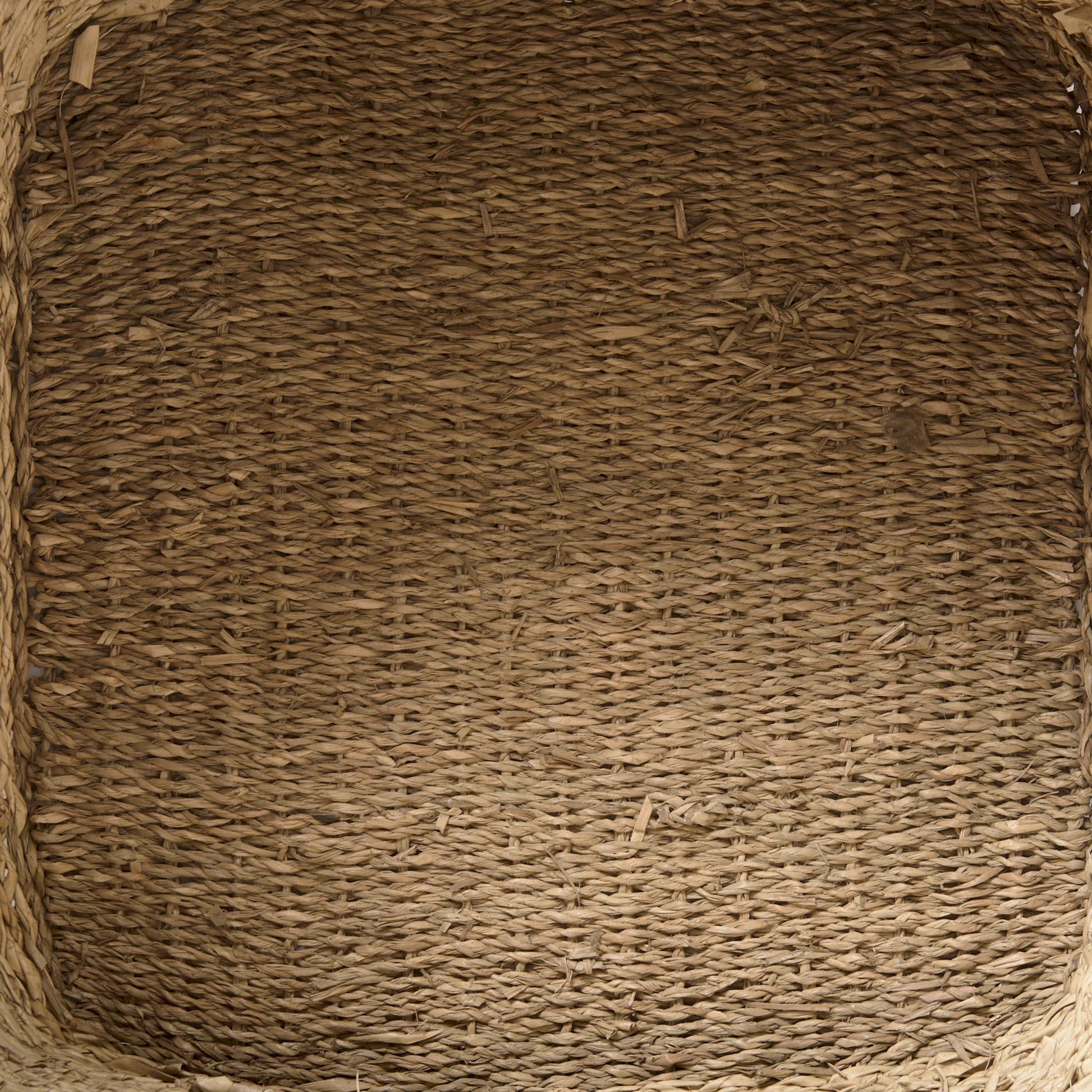 Cullen Grey Twisted Square Basket by Mercana in gray. Made from seagrass in a rustic style.