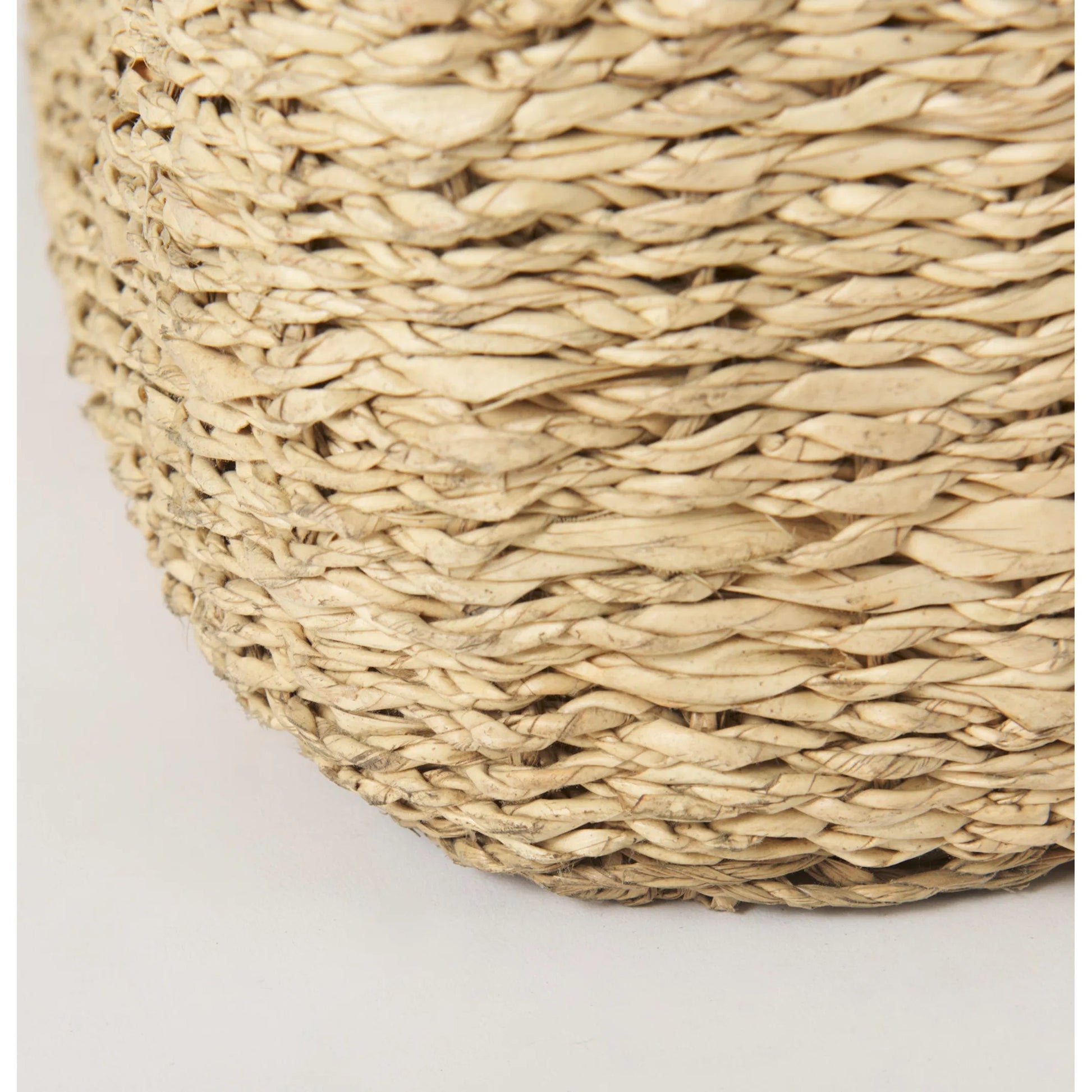 Cullen Grey Twisted Square Basket by Mercana in gray. Made from seagrass in a rustic style.