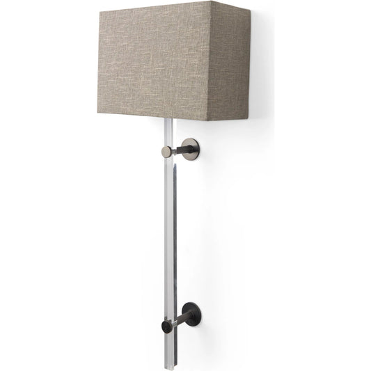 Kinsley Wall Sconce by Mercana in beige. Made from metal in a unique style.