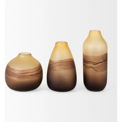Pyla Shortglass Sand Dune Inspired Vase by Mercana in natural. Made from unique in a eclectic & global style.