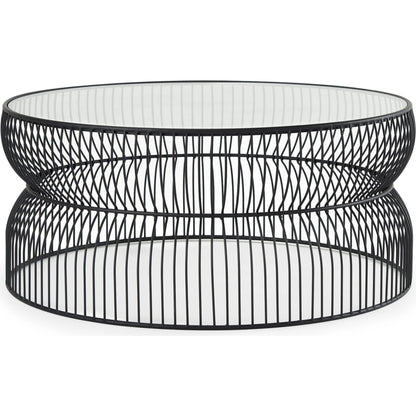 Shani Coffee Table by Mercana in black. Made from metal in a unique style.