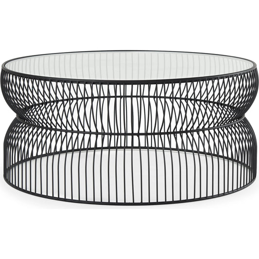 Shani Coffee Table by Mercana in black. Made from metal in a unique style.
