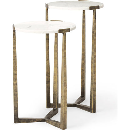 Atticus Nesting Accent Tables by Mercana. Made from metal in a modern style.