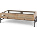 Arelius Rectangular Coffee Table by Mercana. Made from solid wood in a modern style.