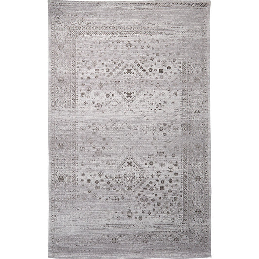 Kaiya Rug by Mercana in gray. Made from fabric in a unique style.