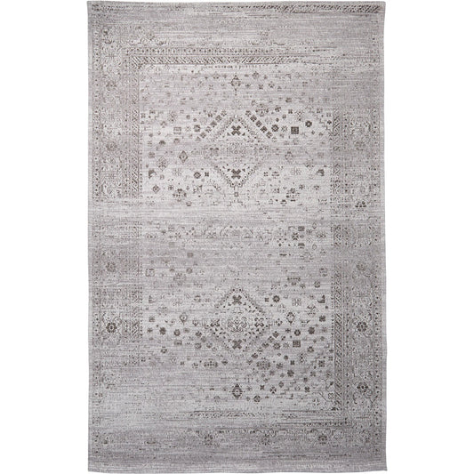 Kaiya Rug by Mercana in gray. Made from fabric in a unique style.