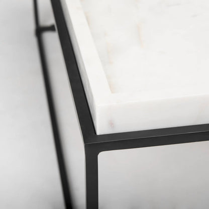 Nathan Coffee Table by Mercana in natural. Made from unique in a modern style.